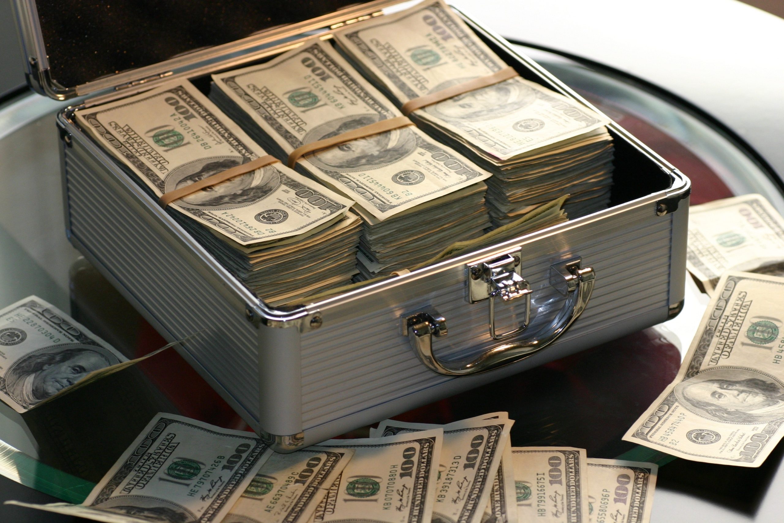 box of money signifies financial freedom